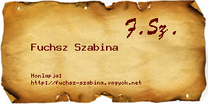 Fuchsz Szabina névjegykártya